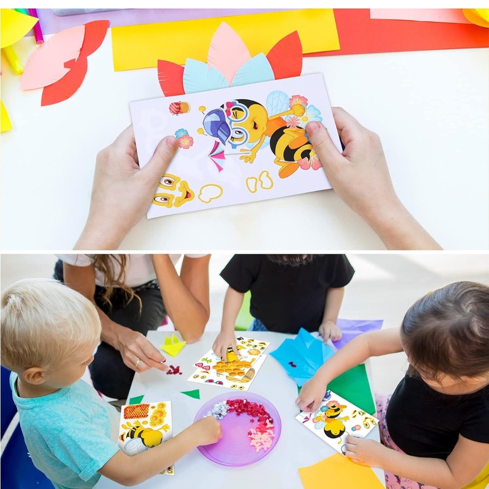 Bee Themed Party Sticker Set - Picture 3 of 5